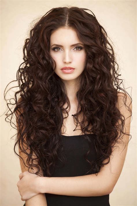 super long wavy brown hair