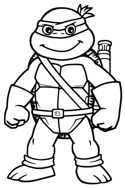 Super Ninja Turtle Coloring Pages