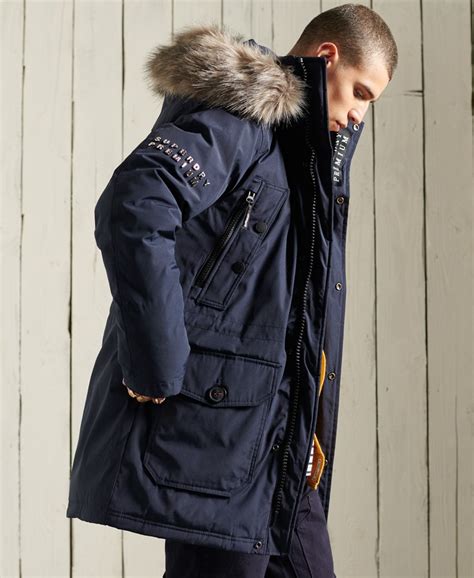 superdry long down jacket