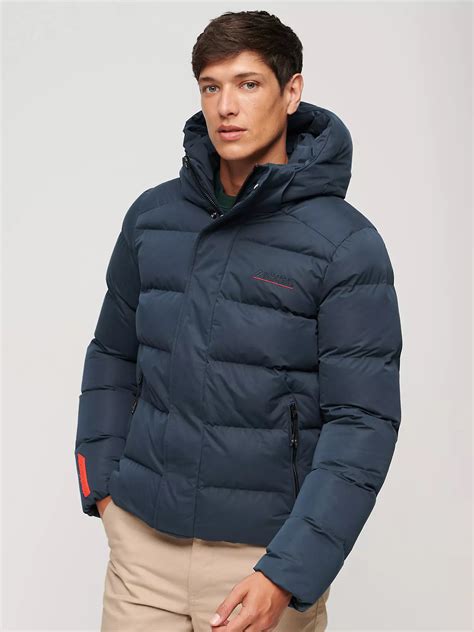 superdry microfibre hooded puffer coat