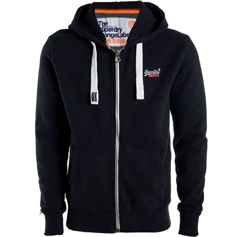superdry orange label zip hoodie