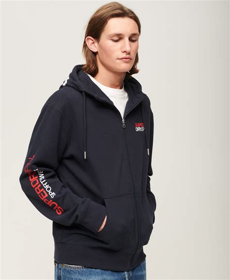 superdry sportswear loose zip hoodie