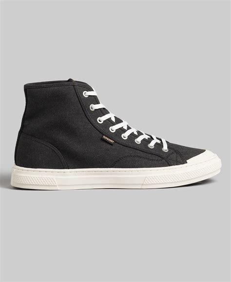 superdry vegan canvas high top trainers