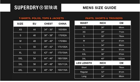 superdry vintage jacket size guide