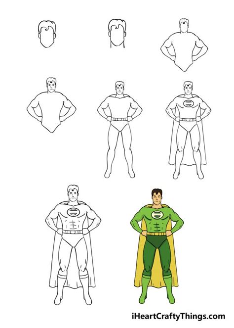 How To Draw Superhero Step By Step Pictures