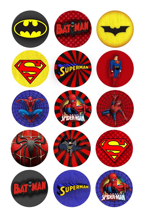 Superhero Stickers Printable
