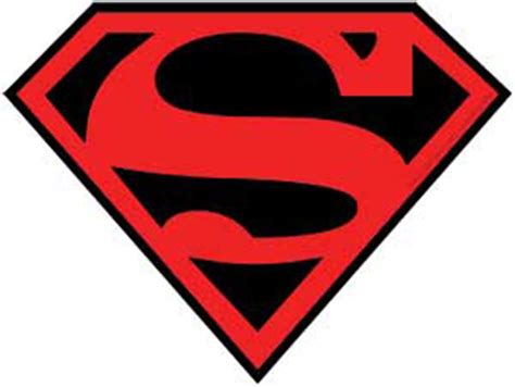 superman logo black and red