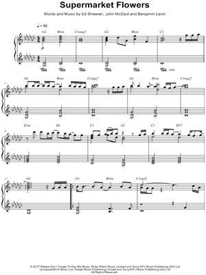 Supermarket Flowers Notes