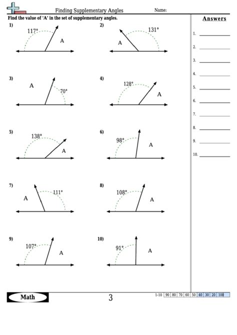 Supplementary Angles (A)