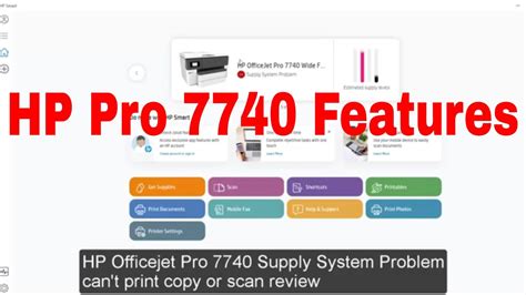 Supply System Problem Hp Printer 7740