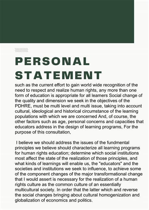 supporting statement introduction example