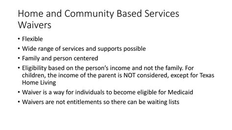 supports for community living waiver
