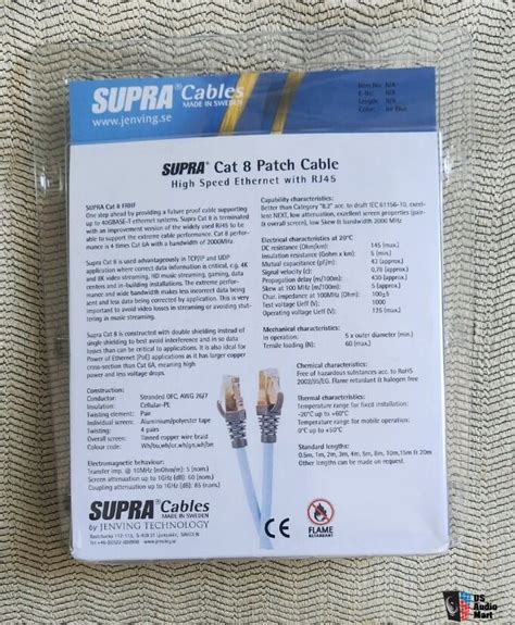 Supra Ethernet Cable Cat 8