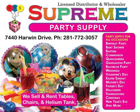 Supreme Party Supply Harwin: Your One-Stop Destination For All Party Needs