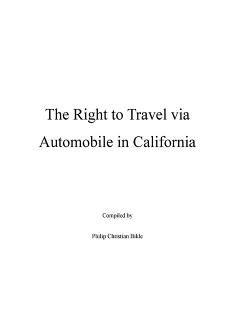 supreme court right to travel by automobile