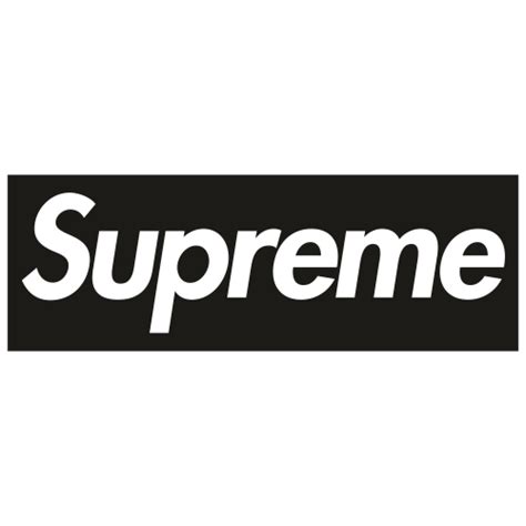 supreme logo black and white