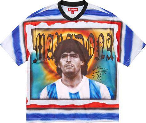 supreme maradona soccer jersey