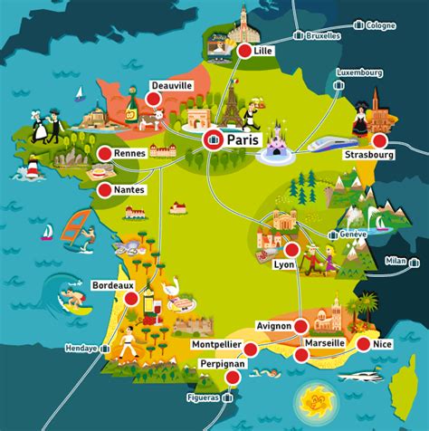 sur de francia mapa turismo