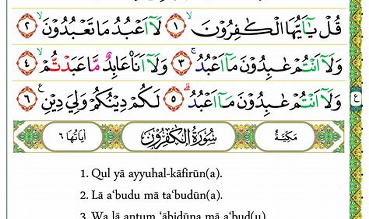 Daftar Lengkap Surah yang Diturunkan Setelah Surah Al Kafirun