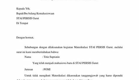 Surat Rekomendasi Kepala Sekolah