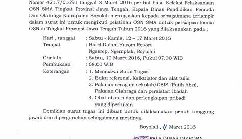 Contoh Surat Tugas Supervisi - Contoh Surat