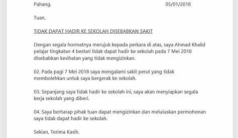 Contoh Surat Sakit Buat Anak - Contoh Surat