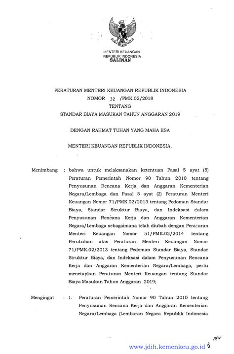 surat keputusan menteri keuangan