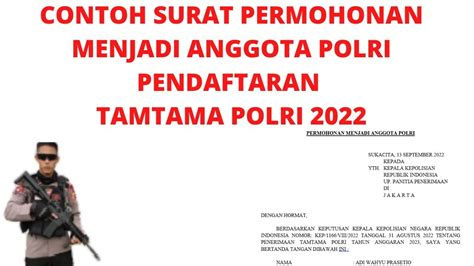 surat permohonan menjadi anggota polri 2023