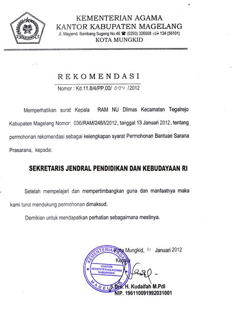 35+ Contoh Surat Permohonan Rekomendasi Dinas, Organisasi, Kegiatan