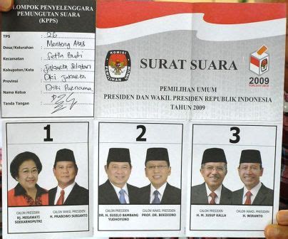 surat suara pilpres 2009