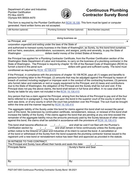 surety bond in washington state