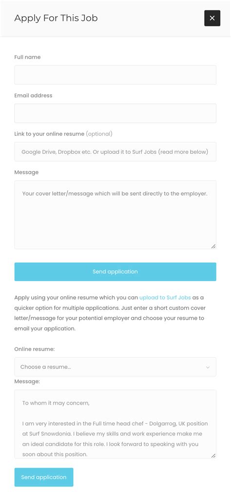 Surf Dive Ski Job Application