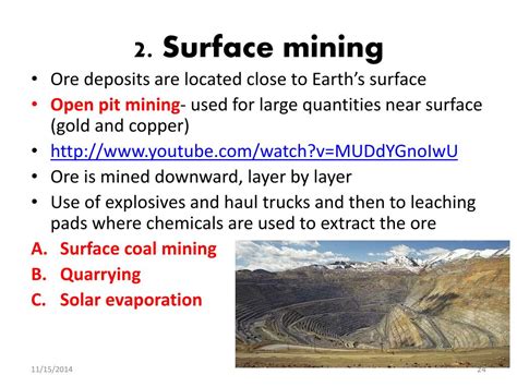 surface mining is more ecologically damaging than subsurface mining.