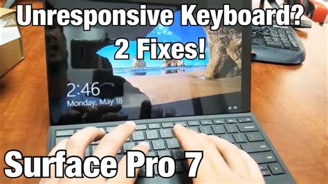 surface pro keyboard not responding