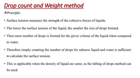 Surface Tension By Drop Count Method