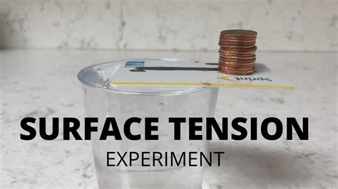 Surface Tension Experiment Elementary
