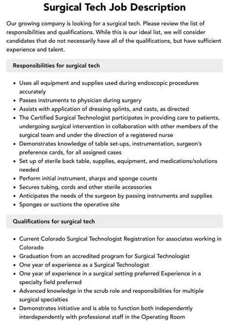 Unveil Your Surgical Tech Journey: A Comprehensive Guide to Job Insights