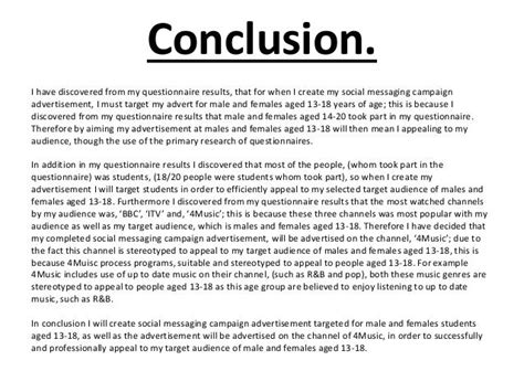 survey conclusion statement example