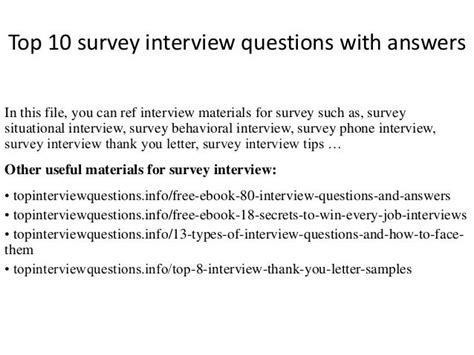 survey interview questions