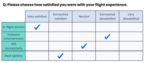 survey matrix question examples