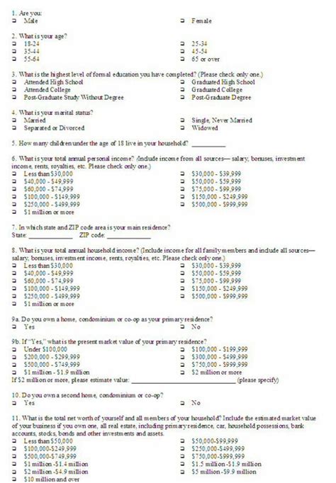 survey questionnaire example in research paper