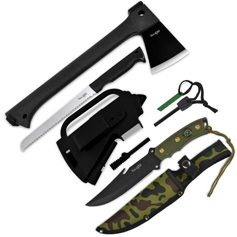 survival axes and knives