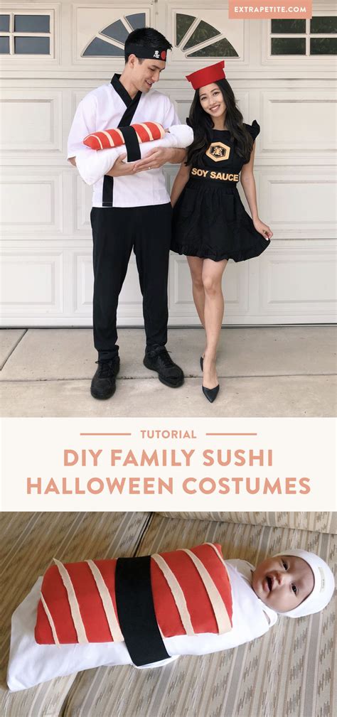 Halloween 2016 family costume sushi roll siriacha kikoman soy sauce