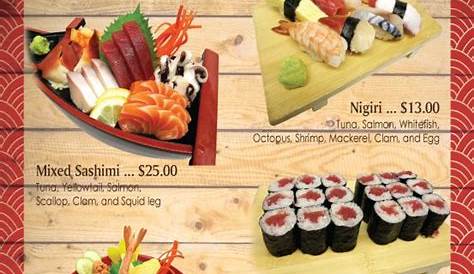 5 Sushi Restaurant Menu Examples | Waitron.Menu Blog