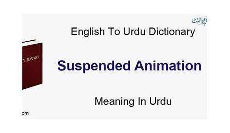 Suspended Animation Meaning In Urdu Pin On SheroShayari