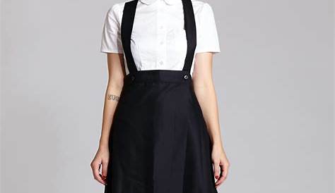 Suspender Skirt Dress Anthony High Waisted Plaid Mini