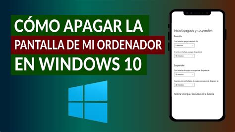 suspender pantalla windows 10