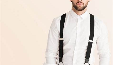 Suspenders With Black Jeans Suspender Trousers , Mens Trousers