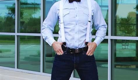 toddler suspenders and bow tie on blue jeans outfit