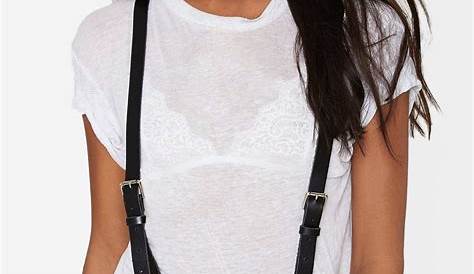 Suspenders Women Black Wavy Lace Hooks And Luxe